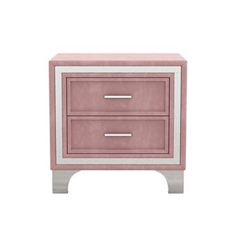 Merax 2-drawer Nightstand With Metal Legs
