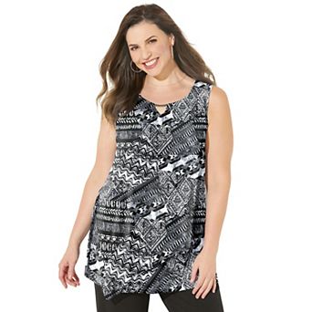 Catherines Women's Plus Size Monterey Mesh Tank