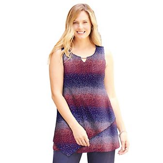 Catherines Women's Plus Size Monterey Mesh Tank
