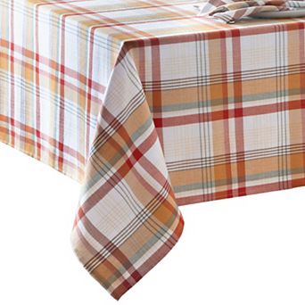 Elrene Home Fashions Seneca Plaid Holiday Cotton Rectangle Tablecloth