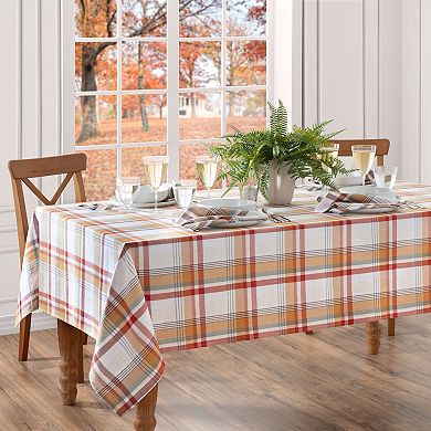 Elrene Home Fashions Seneca Plaid Holiday Cotton Rectangle Tablecloth