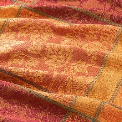 Elrene Home Fashions Maplewood Jacquard Harvest Cotton Rectangle Tablecloth