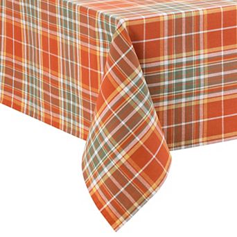 Elrene Home Fashions Hawley Plaid Harvest Cotton Rectangle Tablecloth