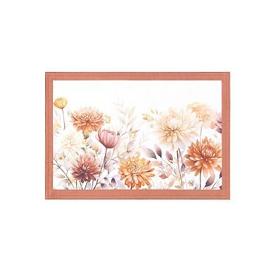 Elrene Home Fashions Autumn Blooms Placemats, 13"x19", Set Of 4