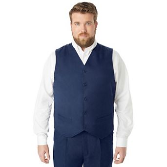 Kingsize Men's Big & Tall Ks Signature Collection Easy Movement 5-button Suit Vest