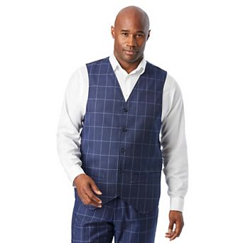 Kingsize Men's Big & Tall Ks Signature Collection Easy Movement 5-button Suit Vest