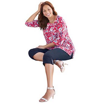 Catherines Women's Plus Size Ultra-Soft Square-Neck Tee