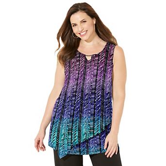 Catherines Women's Plus Size Petite Monterey Mesh Tank