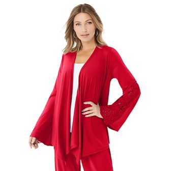 Roaman's Women's Plus Size Plus-Size Tiered Short-Sleeve Ultrasmooth Fabric And Georgette Tunic &