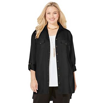 Catherines Women's Plus Size Liz&Me Camp Shirt