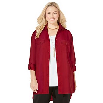 Catherines Women's Plus Size Liz&Me Camp Shirt