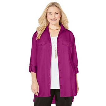 Catherines Women's Plus Size Liz&Me Camp Shirt