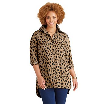 Catherines Women's Plus Size Liz&Me Camp Shirt