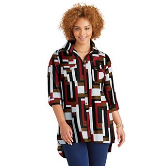 Catherines Women's Plus Size Liz&Me Camp Shirt