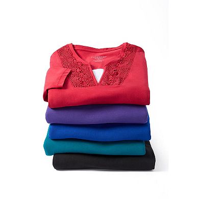 Catherines Women's Plus Size Suprema Lace Trim Duet Top