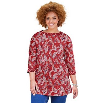 Catherines Women's Plus Size Liz&Me Boatneck Top