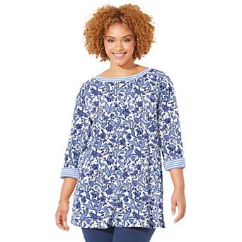 Catherines Women's Plus Size Liz&Me Boatneck Top