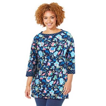 Catherines Women's Plus Size Liz&Me Boatneck Top