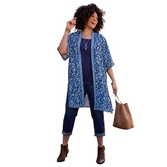 Catherines Women's Plus Size Luxe Georgette Long wrap