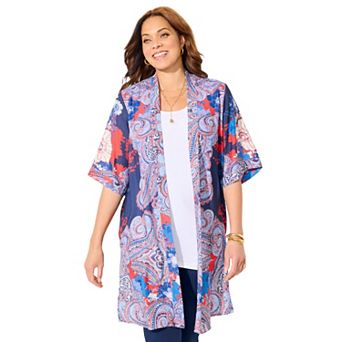 Catherines Women's Plus Size Luxe Georgette Long wrap