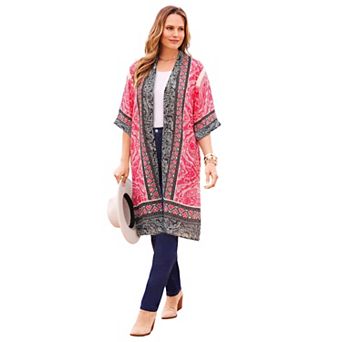 Catherines Women's Plus Size Luxe Georgette Long wrap