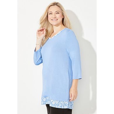 Catherines Women's Plus Size Liz&me Duet Top