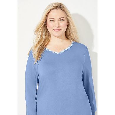Catherines Women's Plus Size Liz&me Duet Top