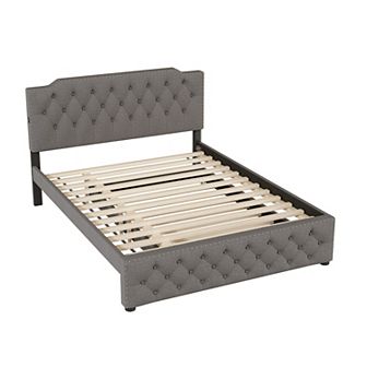 Merax Modern Platform Bed With Trundle And Usb Ports