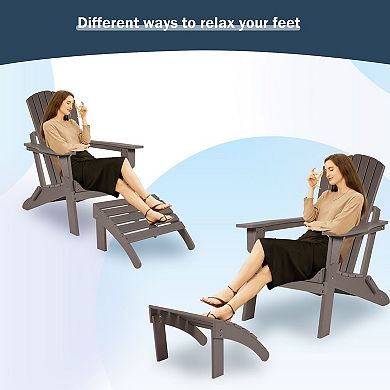 Aoodor All-Weather Adirondack Ottoman, Footrest for Adirondack chair