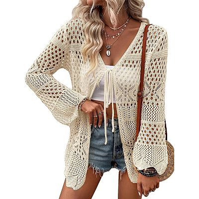 Tunique Femme Kori America - Taille S, Beige Clair, Détails Crochet - Occasion TB