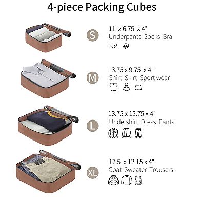 Merax 4 Piece Luggage Set Suitcase Set