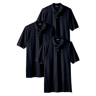 KingSize Men's Big & Tall 3-Pack Longer-Length Cotton Polos