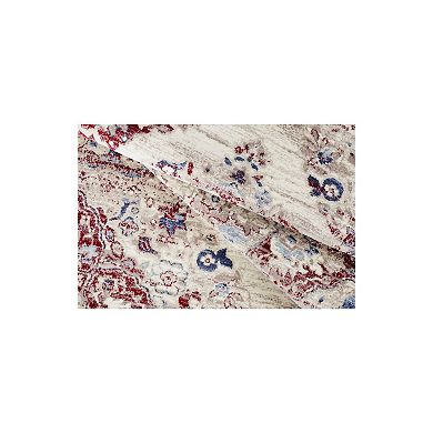 Luxe Weavers Distressed Floral Area Rug