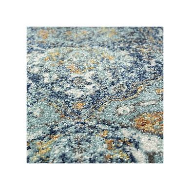 Luxe Weavers Distressed Floral Area Rug