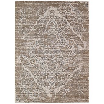 Luxe Weavers Distressed Floral Area Rug