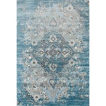 Luxe Weavers Distressed Floral Area Rug