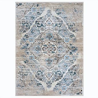 Luxe Weavers Distressed Floral Area Rug