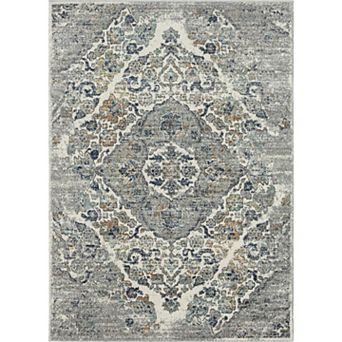 Luxe Weavers Distressed Floral Area Rug