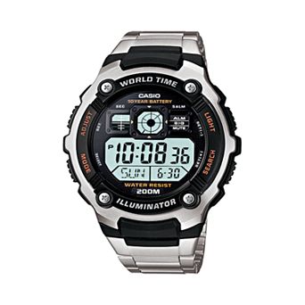 Casio Men's Illuminator Stainless Steel Digital Chronograph Watch - AE2000WD-1AV