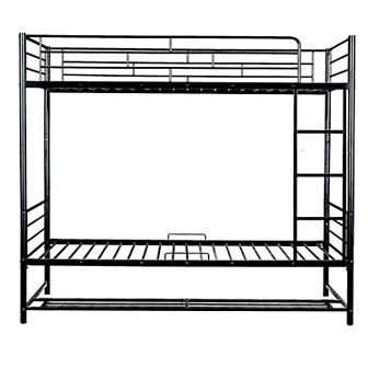 Merax Metal Bunk Bed With Shelf And Guardrails