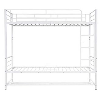 Merax Metal Bunk Bed With Shelf And Guardrails