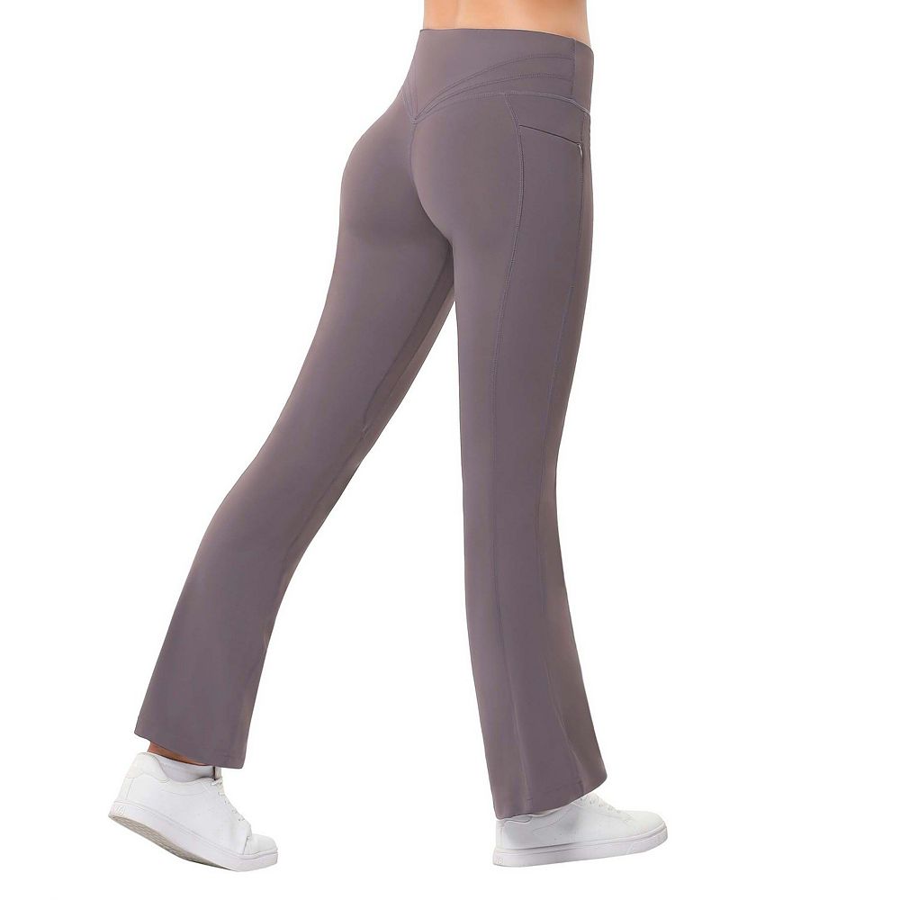 Women s High Waisted Workout Leggings With Zipper Pockets Athletic Yoga Pants Lounge Casual