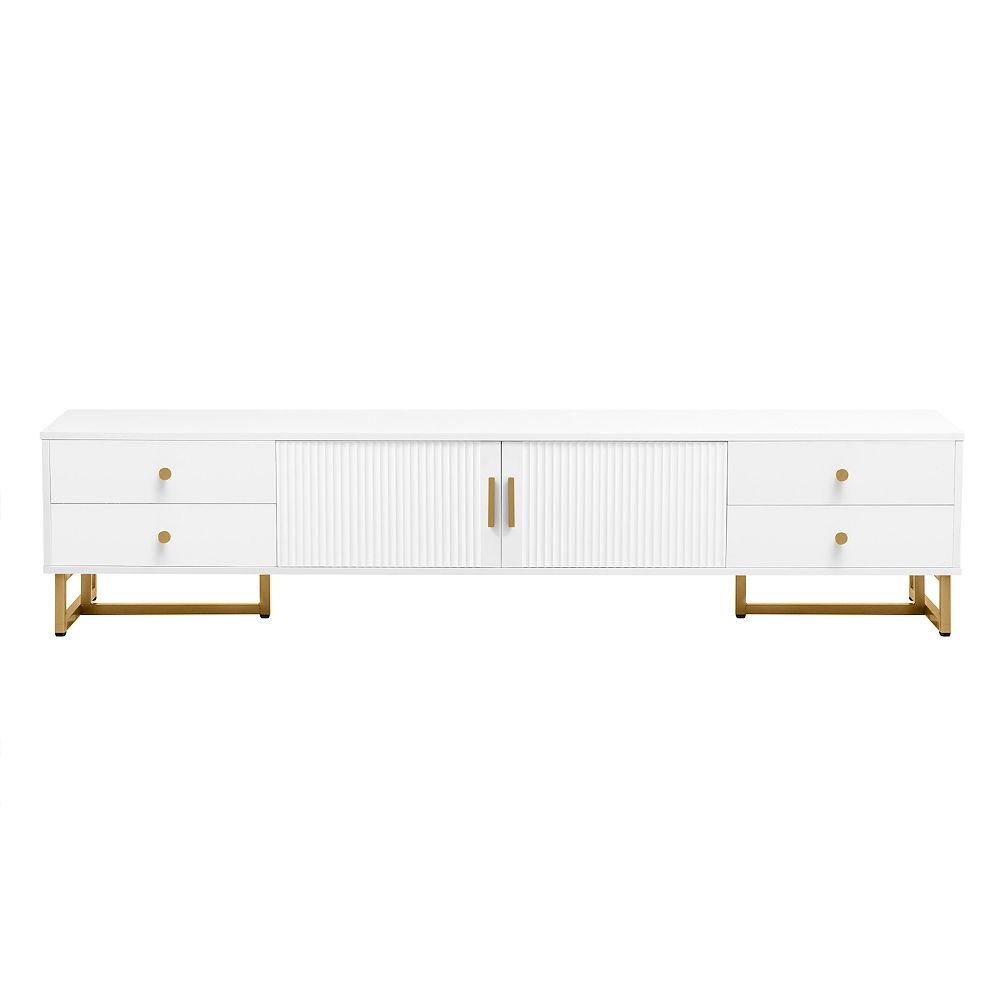 Modern Entertainment Center TV Stand in Cappuccino Finish