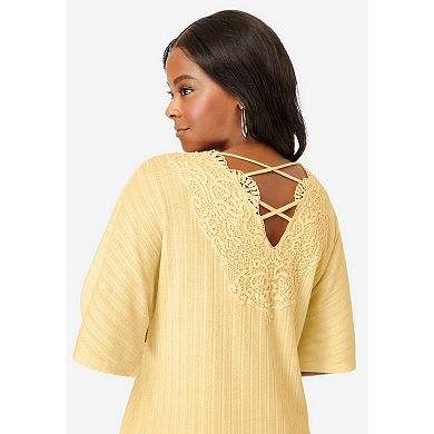 Brushed Back Pointelle Swaddle Blanket: Haran Floral