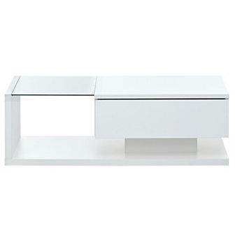 Merax Modern Coffee Table With Tempered Glass
