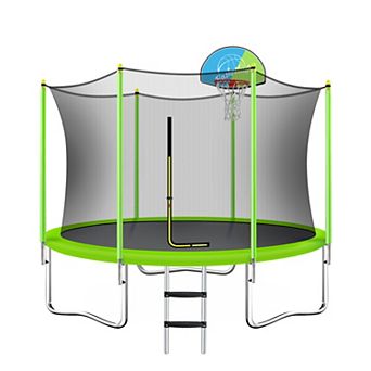 Merax 10ft Trampoline With Basketball Hoop And Ladder