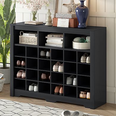 Merax Modern Shoe Cabinet With Curved Base