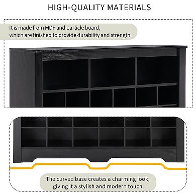 Merax Modern Shoe Cabinet With Curved Base