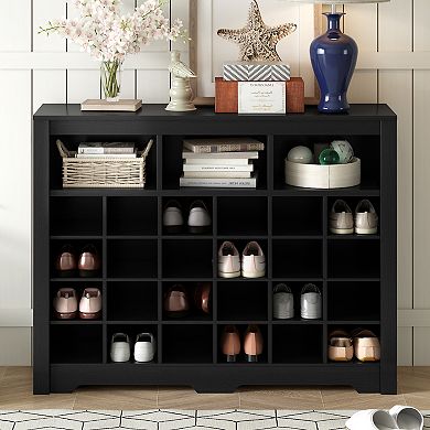Merax Modern Shoe Cabinet With Curved Base