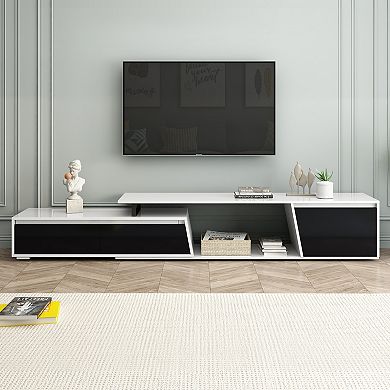 Merax Minimalist Rectangle Extendable Tv Stand